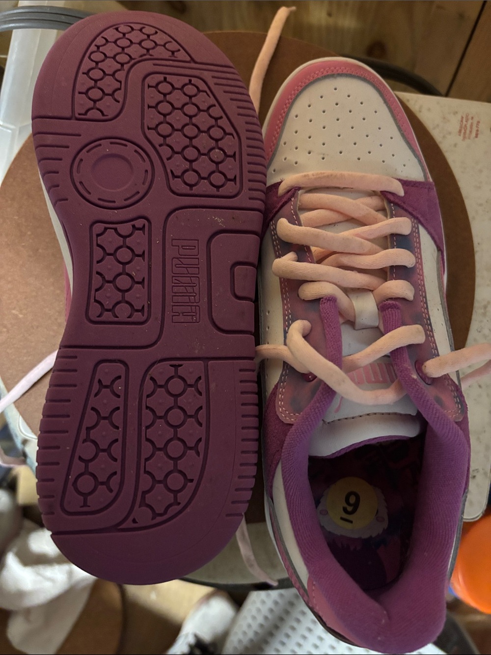 Puma Women Purple and Pink Low-Top Sneakers